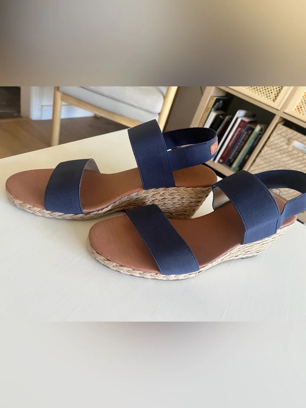 Tommy Bahama Sakura Navy Espadrille Wedge Sandal